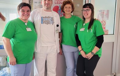 Stojnica ob svetovnem dnevu ledvic v šempetrski bolnišnici.