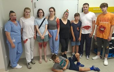 Skupna vaja SB Nova Gorica in PU Nova Gorica za ravnanje v primeru pojava življenja ogrožajočih dogodkov v zdravstveni ustanovi.