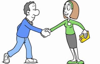 Rokovanje moškega in ženske.