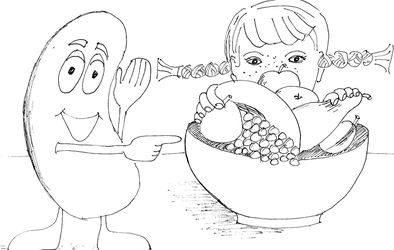 Pobarvanka Pike Nogavičke z ledvičko.