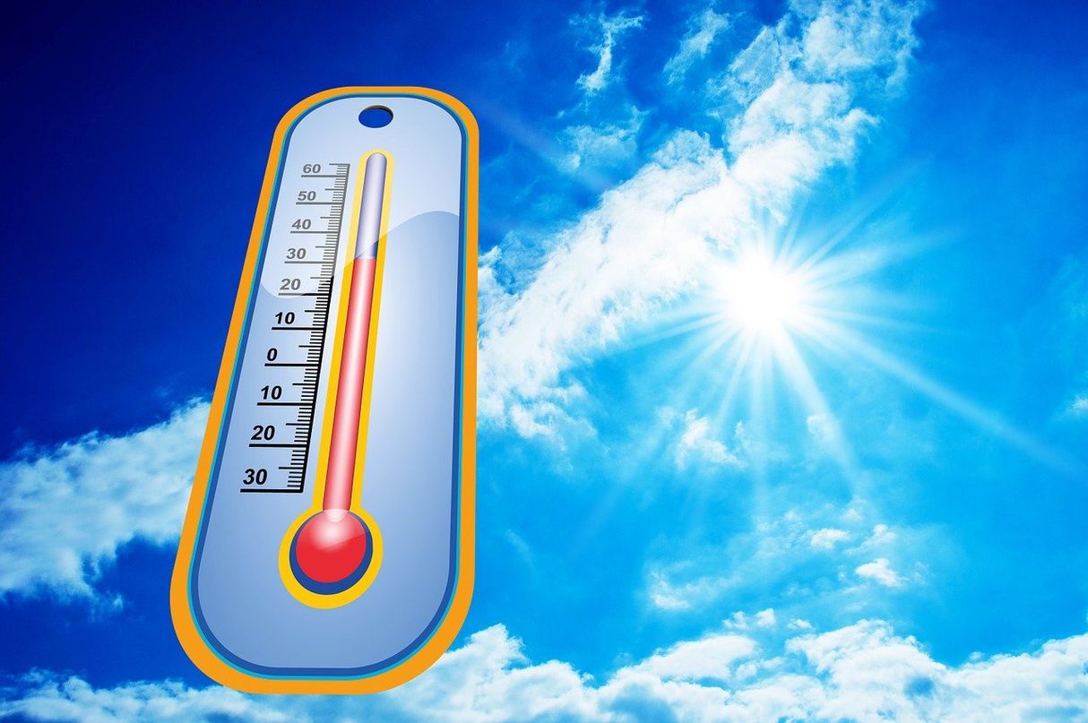 Sonce in termometer.