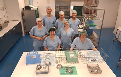 Ekipa centralne sterilizacije v šempetrski bolnišnici.